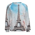 thumbnail image 7 of Eiffel Tower Womens Oversized Sweatshirts Hoodies Crewneck Casual Tops Comfy FallWinter Clothes 2024, 7 of 7