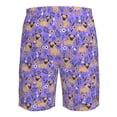 thumbnail image 6 of Kdxio Pugs and Flowers Pattern Mens Casual Shorts - Drawstring Summer Beach Sports Shorts for Men, 6 of 9