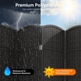 thumbnail image 2 of Jostyle 8 Panel All-Weather Room Divider Privacy Screen, Durable Folding Partition with Sturdy Pine Frame & Premium UV-Resistant Polypropylene Black, Waterproof Windproof Indoor Outdoor Use, 2 of 8