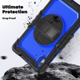 thumbnail image 3 of For Lenovo Tab K10/M10 Plus (2nd Gen) Case 10.3 inch, 360 Rotating Shockproof Cover with Stand, Screen Protector, Shoulder Strap (TB-X6C6/TB-X606), Dark Blue PC, 3 of 7