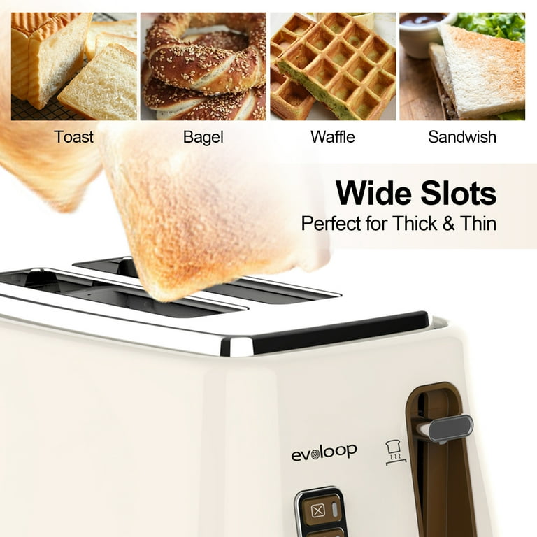  Anfilank Compact 2 Slice Toaster with 1.5 Extra Wide