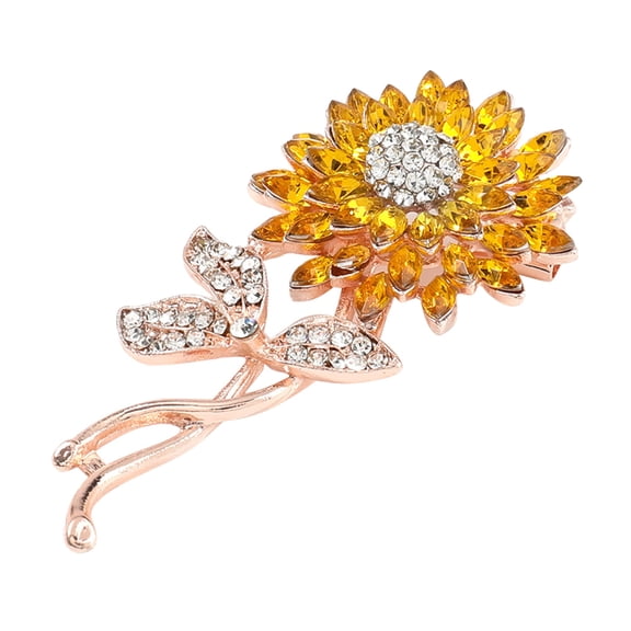 GOOHOCHY Sunflower Brooch Pin Women Brooch Scarf Hat Label Pin Decorative Clothes Pin Adorn