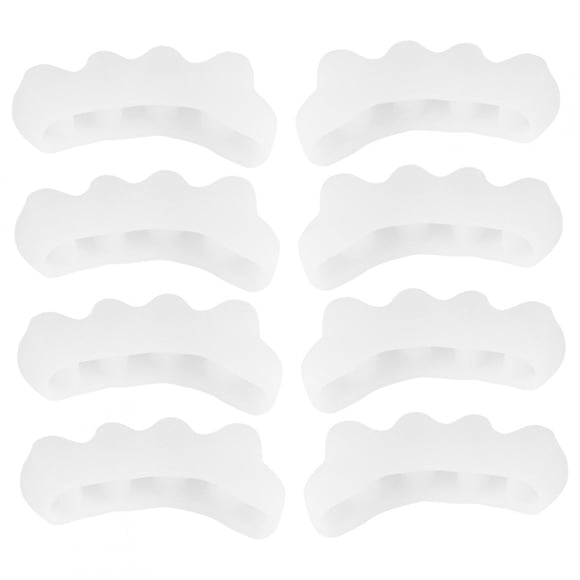 Separador de dedos, 4 pares de separadores de dedos, corrector de dedos de juanete, alisador de silicona diseñado para el futuro Jadeshay A