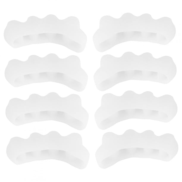 Separador de dedos, 4 pares de separadores de dedos, corrector de dedos de juanete, alisador de silicona diseñado para el futuro Jadeshay A