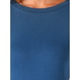 thumbnail image 5 of INSPIRE CHIC Half Sleeve Tops for Women's Boat Neck Stretchy Basic Summer Casual Shirts L Dark Blue, 5 of 6