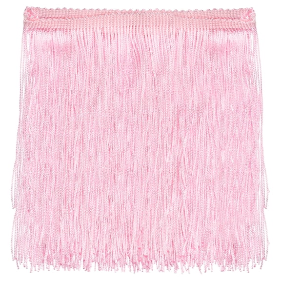 10 Yards 8 Inch Chainette Fringe Trim Tassel Sewing Trim for DIY Sewing CraftsShade Decoration, Pink
