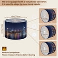 thumbnail image 2 of 2pcs Set Drum Lampshades (13"x 13"x 10"), Night New York reflective city lights Fabric Lamp Shades, Large Replacement Shades for Table, Floor, and Pendant Lamps, Simple Assembly Needed., 2 of 8