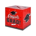 thumbnail image 2 of Linnome Grad Card Box Graduation Card Holder Box for Party Decorations Money Gift Box for High Campus College 9.1 Inch Red, 2 of 7