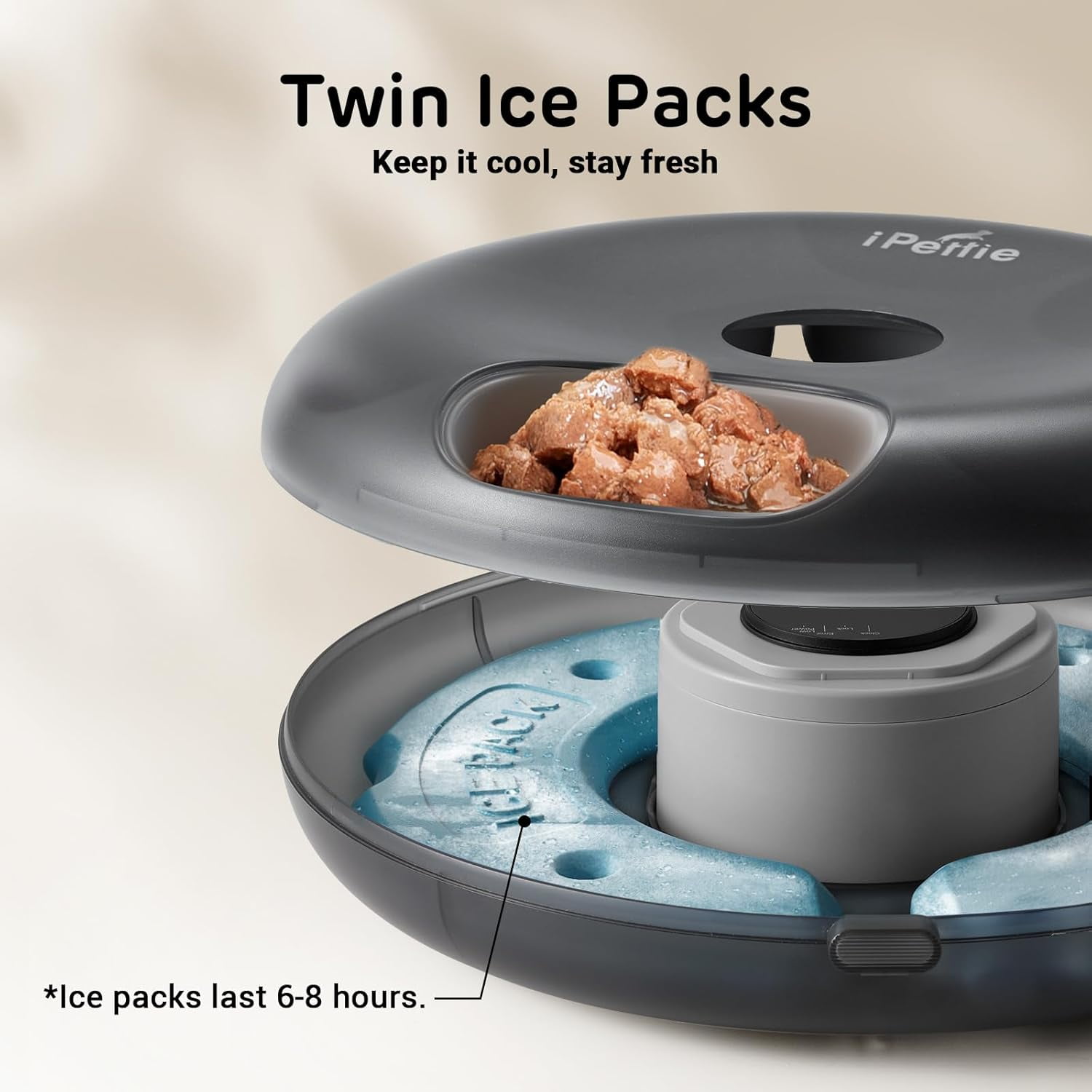 Donut Frost WiFi Automatic Cat Food Dispenser with App Control, Smart Dog Feeder for Dry & Wet Food
