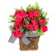 thumbnail image 5 of Corona de primavera con señal de bienvenida, flores artificiales para porche de granja, puerta delantera, cesta colgante, corona para jardín, Patio,, 5 of 9
