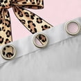 thumbnail image 4 of Manfei Vintage Leopard Print Bow Blackout Curtains Set of 2 (52x84 Each) for Teens Girls,Brown Cheetah Print Bowknot Window Curtains for Kids,Lightweight Room Decor, 4 of 6