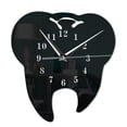 thumbnail image 2 of Stylish Teeth Mirror Wall Clock Quartz Scanning Silent Movement Battery Powered Acrylic Material With Adhesive Backing, 2 of 9
