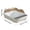 White, variant on High Side Enclosed Cat Litter Box with Splash-Proof Design & Built-in Pedal, Includes Scoop – Spacious, Leakproof and Easy to Clean for Adult Cats