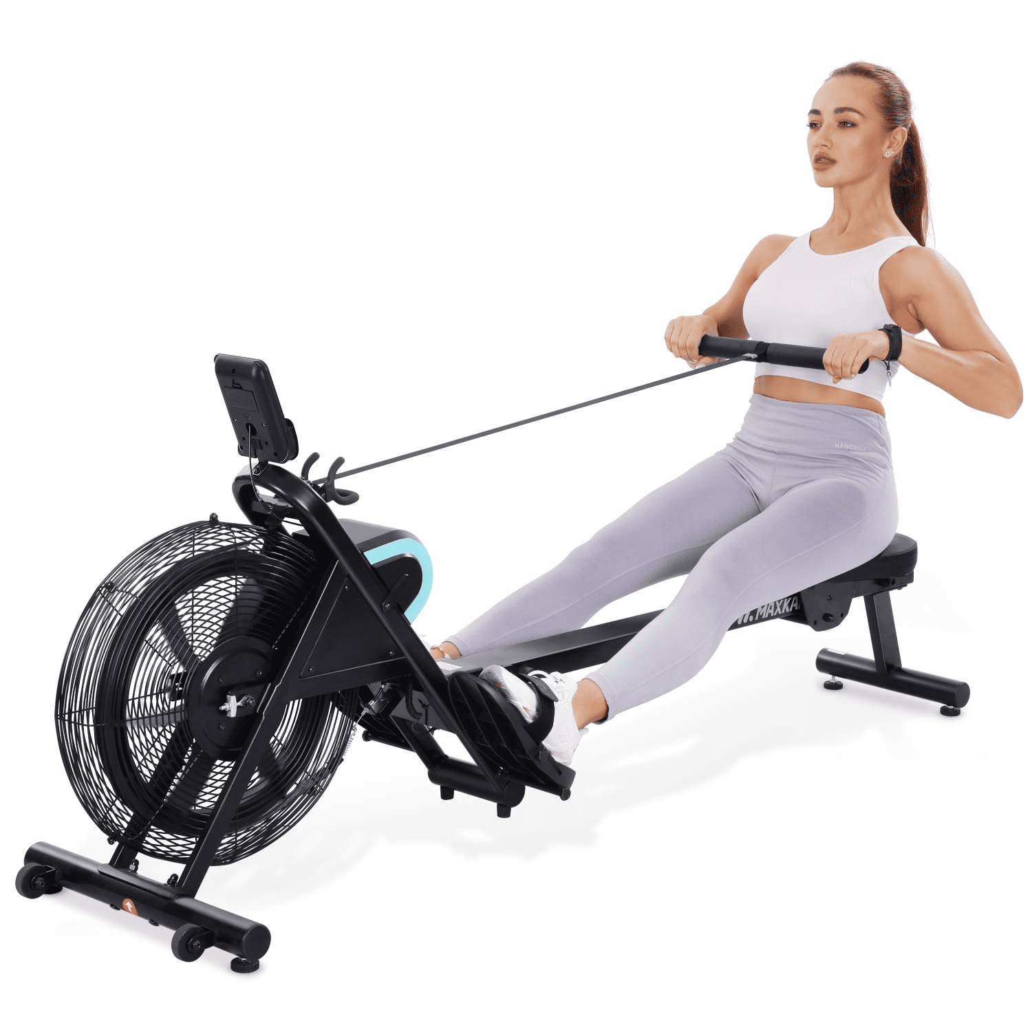Fitness Gym Cardio Workout Air Resistance System Adjustable on 8 levels Hop-Sport Air Rowing Machine HS-065AR Folding 