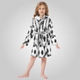 thumbnail image 2 of RMDQTR Hooded Fleece Bathrobe with Removable Belt and Pockets Soft and Absorbent for Home, Pool, Beach, Halloween, and Christmas Wear Classic Soccer Tile Pattern, 2 of 8