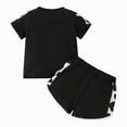 thumbnail image 3 of Baby Girl Summer Cute Outfit Short Sleeve Cow Print Cotton T-Shirt and Drawstring Shorts Set Kids Casual Clothing Sets, 3 of 6