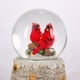 thumbnail image 5 of Set de 3 globos de nieve Gerson de resina con forma de cardenal, 11 cm, 5 of 8