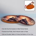 thumbnail image 4 of Independence Day Round Car Coasters (6PCS) Microfiber Leather, 11x11 cm/4.3x4.3 in, Drink Cup Holder Mats for Car, Absorbent Car Accessories, Set of 6 Car Coasters, 4 of 6