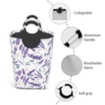 thumbnail image 4 of Vsdgher Lavender Flowers Print Square Laundry Bag Large Collapsible Dirty Clothes Bags With Handles Waterproof Essentials Storage For College Dorm, Family, 4 of 6