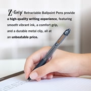 (3 pack) Z-Grip Retractable Ballpoint Pen, 1.0 mm, Black Ink, 7-Pack