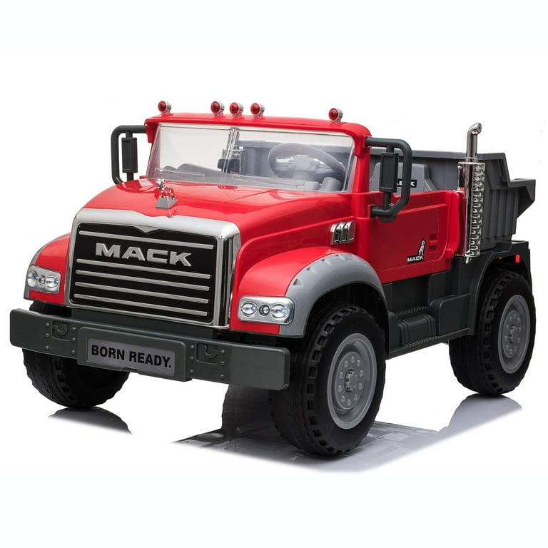 Wonderlanes Red 12 V Mack Granite Dump Truck Powered Ride On