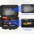 thumbnail image 5 of NCY Tactical 12" Tool Tote for Men, Wide Mouth Tool Bag, Collapsible Tool Tote, Heavy Duty Tool Tote Bag For Men/Women, Portable Electrician Tool Organizer Handbag (Black), 5 of 8