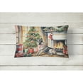 thumbnail image 2 of Norwegian Elkhound Cozy Christmas Throw Pillow, 2 of 4