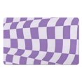 thumbnail image 1 of Water-Absorbent Checkered Bathroom Runner Rug - Non-Slip, Long Bath Mat, Soft & Comfortable Microfiber, 20x32 inches, Machine Washable., 1 of 5