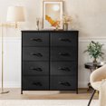 thumbnail image 4 of Modern 8 Drawer Fabric Dresser, Chest of Drawer Organizer Storage Cabinet for Bedroom Clothes Closet, Entryway,Black, 4 of 8