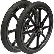 Replacement Wheels for Lawn Cart - 2 Pack 20 Inch Flat Free Tires, 5/8" Axle, Solid Rubber Tire Wheelset for Garden Carts & Wheelbarrows