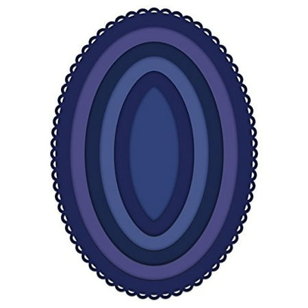 Oval Window Card (Die Set - Oval Basics Large - HCD1-7157, Create perfectly sized oval die cuts for scrapbook layouts or specialized card front windows with the Eyelet.., By Heartfelt)