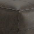 thumbnail image 4 of Simpli Home Sheffield Boho Square Pouf in Distressed Dark Brown Leather, 4 of 12