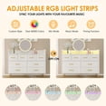 thumbnail image 5 of Tall 8 - Drawer Wooden Dresser with Charging Station, Music Sync RGB LED Lights. Modern Closet Organizer with App Control, Voice Command, Scratch - Resistant Finish, and Stylish Metal Handles (White), 5 of 5