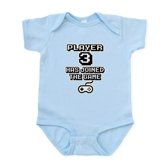 CafePress - Player 3 Has Joined The Game Funny Body Suit - Baby Light Bodysuit, Size Newborn - 24 Months