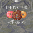 thumbnail image 4 of Inktastic Life is Better with Donuts Boys or Girls Baby Bodysuit, 4 of 5