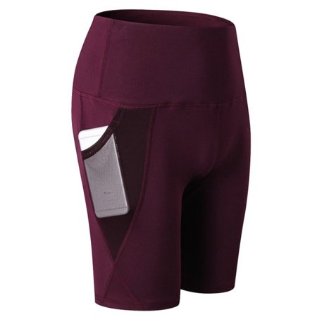 Outdoor Women High Waist Quick drying Yoga Slant Pocket