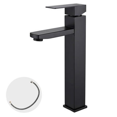 

Home Single Handle Stainless Steel Bathroom Sink Splashproof Hotel Basin Faucet
