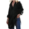 thumbnail image 2 of YUNAFFT Womens Tops Clearance Cardigan Fashion Woman O-Neck Long Sleeve T-Shirt Autumn Button Solid Cardigan Tops Blouse, 2 of 5