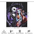 thumbnail image 2 of The Nightmare Before Christmas Rideau de Douche Décoratif Rideau de Bain Imperméable en Polyester avec 12 Crochets, 2 of 7