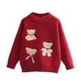 thumbnail image 7 of Zorckvet Baby Girl Clothes Knitted Sweater Crewneck Long Sleeve Tops Comfy Pullover Winter Clothes, 7 of 7