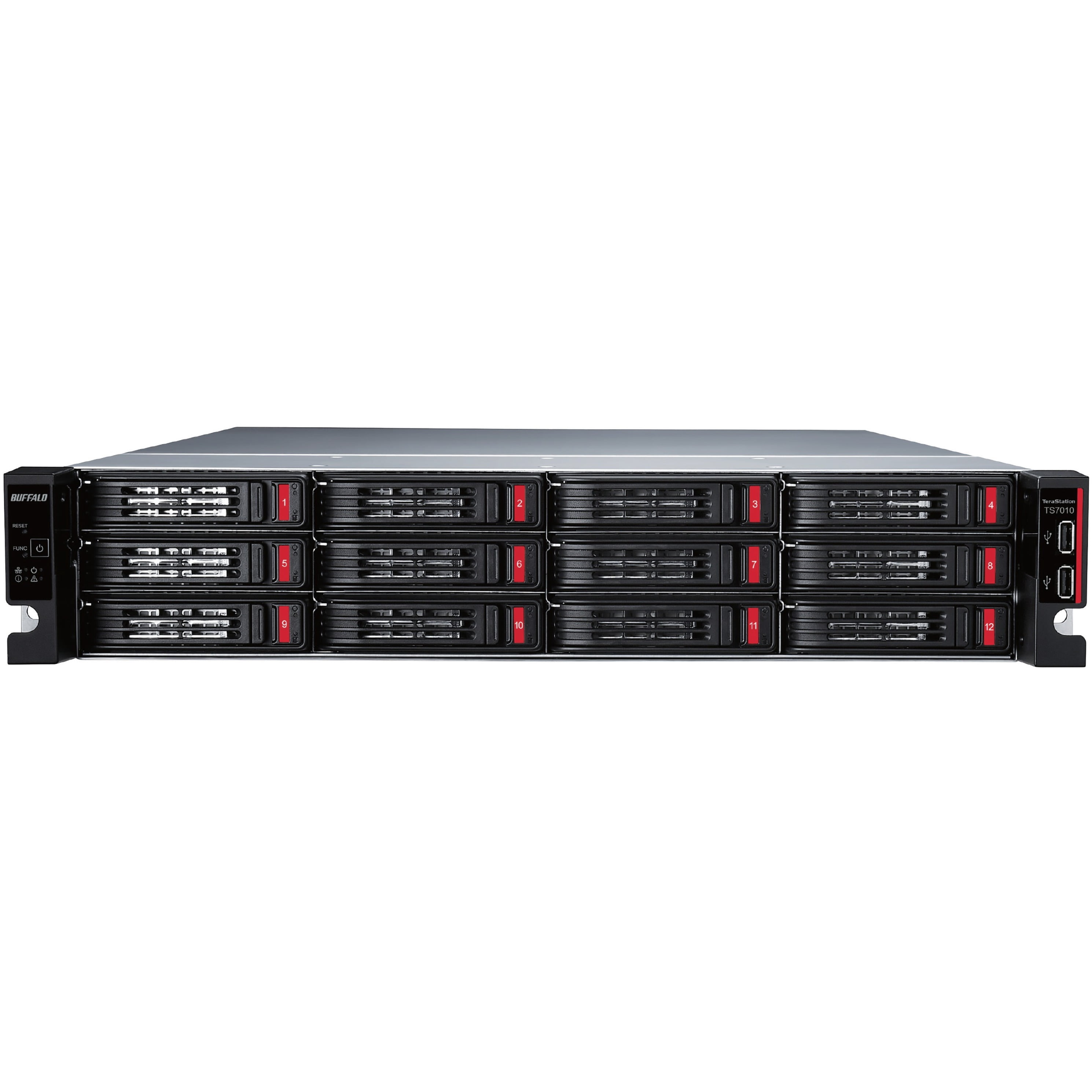 BUFFALO TeraStation 12-Bay 71210 240TB (12x20TB) High-Performance Rackmount NAS Hard Drives Included - Intel Xeon D-1713NT Quad-core (4 Core) 2.20 GHz - 12 x HDD Supported - 240 TB Supported HDD Ca...