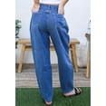 thumbnail image 5 of Women's Classic Mid Rise Boyfriend Cropped Denim Jeans Loose Harem Pants, 5 of 7
