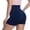 Navy, variant on Yoga Shorts for Women Gym Workout Elastic High Waist 3" Stretchy Spandex Seamless Athletic Shorts Solid Color