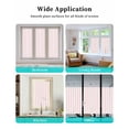 thumbnail image 6 of Window Privacy Film, Pink Stripes UV Sun Blocking Window Tint Film Heat Control One Way Blackout Window Film, Farmhouse White Simple Vertical Striped Non Adhesive Static Cling Sticker 23.6x78.7 In, 6 of 7