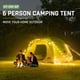 thumbnail image 4 of Tienda de campaña Happy Travel Dome para 4/6 personas, impermeable, 4 of 9