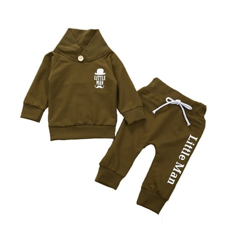 

EHTMSAK Newborn Infant Baby Toddler Girl Outfits Pullover Hoodie and Pants Set Letter Print Long Sleeve Clothing Set Army Green 0-2Y 90