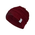 thumbnail image 2 of Crochet Knit Weave Beanie ( 2 PACK ), Burgundy, 2 of 2