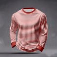 thumbnail image 2 of Camisa de Manga Larga de Ajuste Seco de los Hombres Impresión de Moda Blusa de Suéter de Cuello Redondo para las Mujeres con Costillas de Manga Larga, 2 of 7