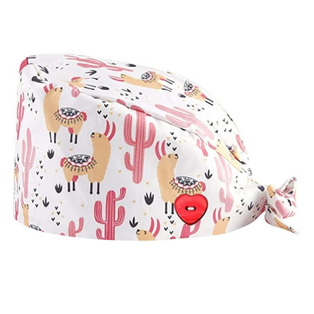 

iOPQO Baseball Caps Fashion Printed Button Work Hat Casual Unisex Scrub Cap hat White