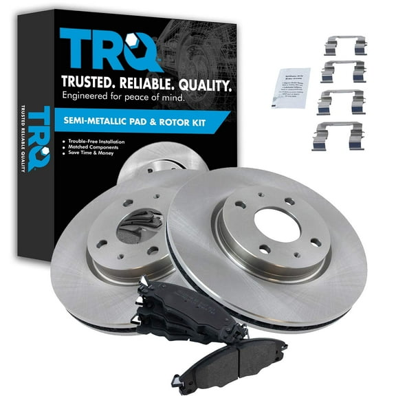 TRQ Front Brake Rotor & Semi-Metallic Kit Pads for Ford Focus BKA11412